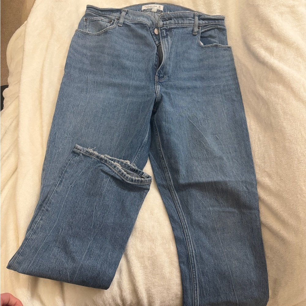 Abercrombie & Fitch Blue Straight Leg Jeans
